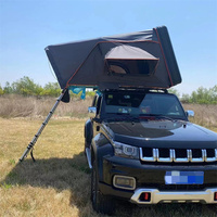 Tienda de Campaña de Techo para Automóvil SUV de 4 Estaciones para 4 Personas, Carcasa Rígida de Aluminio con Apertura Lateral para Aventuras Todoterreno