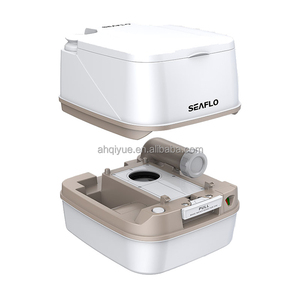 WC portable en plastique RV 12L <span class=keywords><strong>pour</strong></span> <span class=keywords><strong>camping</strong></span> en plein air, caravane, toilettes portables à chasse d'eau automatique - Product Image 3