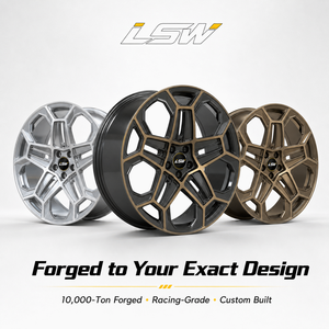 LSW LS8050 Universal Custom Forged Car <b>Wheel</b> Rim Hex Multi‑Spoke Black Bronze Lip Two‑Tone Alloy <b>Wheel</b>, Custom Offset PCD CB - Product Image 5