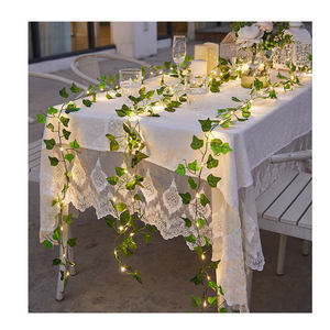 <span class=keywords><strong>Guirlande</strong></span> de lierre artificielle à 20led, féerique, lampe de vigne en érable vert, à suspendre soi-même, pour fête de mariage, décoration de la maison - Product Image 1