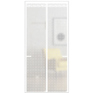 Có Thể Tháo Rời Trắng Vuông Từ Nhiệt Cách Điện EVA Màn Hình Cửa Sổ Rèm - Product Image 2