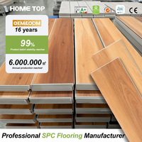 Gewerbliche Qualität 5mm VOC-arme Rutschfeste Geräucherte Eiche SPC Vinyl-Planken-Bodenbeläge mit Klicksystem für Hotels, Schulen & Krankenhäuser