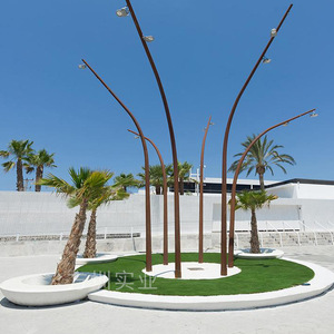 Fiberglass <b>Tree</b> <b>Planter</b> Bench Outdoor Modern Patio Furniture Circular Seat Durable Landscape Decor - Product Image 3