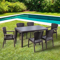 Ensemble de fauteuils blancs en rotin royal en plastique