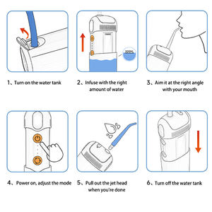 OEM Custom Water Flosser IPX7 Cordless irrigatore orale denti elettrici pulisci acqua filo interdentale Pick apparecchio per la cura orale - Product Image 3