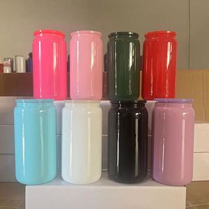 16oz Glass Mason Drinking <b>Cups</b> with Lids and <b>Straws</b> Iced Coffee <b>Cups</b> Shatterproof Unbreakable Tumblers - Product Image 1