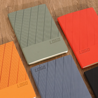 Ensemble de carnet de notes de luxe A5 - Carnet rechargeable avec couverture en tissu PP et reliure thermique