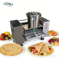 Machine à crêpes efficace 600 pièces/h, diamètre personnalisé 3, 9, 10 pouces, équipement commercial automatique pour la fabrication de crêpes pour usine