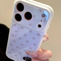 Nouvelle coque de téléphone tendance style Ins avec nœud pour iPhone 18 Pro Max, 17, 16, 15, 14 – Housse de protection anti-chute mignonne pour femmes
