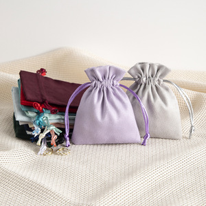 Sacs d'emballage réutilisables en <span class=keywords><strong>velours</strong></span> flanelle avec cordon de serrage pour bijoux, cadeaux et transfert thermique, fournis directement par le fabricant - Product Image 6
