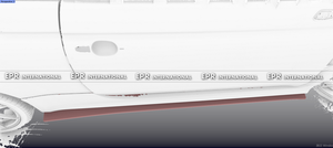 Matériau PP pour jupes latérales de type Abarth Fiat 500 595 (2007+) - Product Image 4