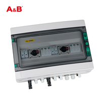 Boîtier de distribution extérieur solaire photovoltaïque (PV) avec protection contre la foudre, 4 entrées, 2 fusibles 600V 20A, disjoncteur MCB, SPD, étanche IP65, 18 voies
