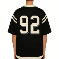 Kaos Jersey Sepak Bola Retro Vintage Oversize Kasual Lengan Pendek Model Boxy Crop Bahan Mesh Polo untuk Pria