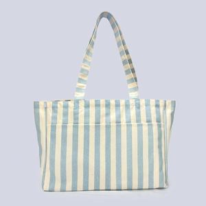 Wholesale Stripe Reusable <b>Gift</b> Travel Large Capacity Classic Students Shopping Custom Printed Logo Women's Large Canvas Tote - Product Image 4