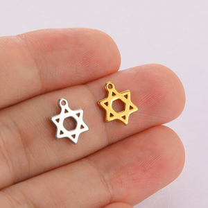 गहने के लिए डेविड आकर्षण का सितारा स्टेनलेस स्टील डिय हस्तनिर्मित नेकलेस ब्रेसलेट इयररिंग हेक्साग्राम पेलेंट - Product Image 1