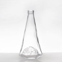 Bouteille en verre personnalisée de haute qualité pour spiritueux (ron, vodka, gin) de 375 ml, 500 ml, 700 ml, 750 ml avec bouchon en liège