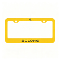 BOLONG Cadre de plaque d'immatriculation ABS standard américain à 2 trous, plusieurs couleurs, impression personnalisée, support de plaque d'immatriculation de voiture
