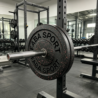 Plaques de poids en caoutchouc pour haltères de fitness, robustes et sans fer, pour la musculation en salle de sport