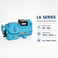Compresseur frigorifique à piston semi-hermétique 6 cylindres Blait BTF R404A R507A R22 380V 50Hz 13,42 m³/h 2 CV pour entrepôt frigorifique