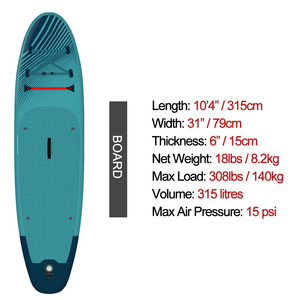 Planche de <span class=keywords><strong>SUP</strong></span> à gonflage rapide personnalisée en usine avec pompe à double action Matériau en PVC à point de chute pour une installation rapide pour les eaux de l'océan - Product Image 6