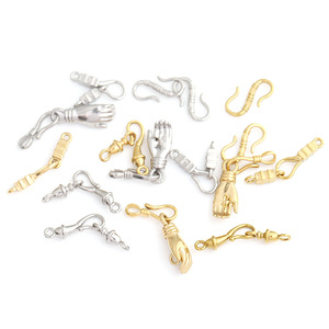 Colgante de acero inoxidable con forma de mano de Buda en S para hacer joyas DIY, formas mixtas H1696 - Product Image 5
