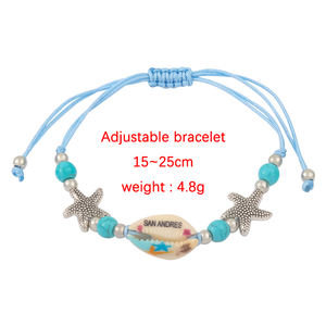 Bracelet coquillage San Andres, style bohème, été, coquillage Hawaï, nom personnalisé, étoile de mer, fait main, réglable, cadeau, bijoux - Product Image 6