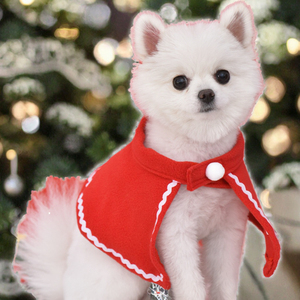Pet <b>Dog</b> & Cat <b>Winter</b> Comfortable Christmas Cloak with Cute Animal Pattern Cloth - Product Image 3