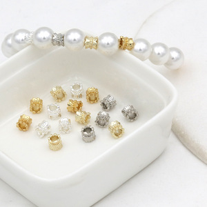 <b>Flower</b> Shape Bead Caps 14K Gold Plated Copper For <b>Bracelet</b> Making Jewelry Findings DIY Accessories Silver Gold White Gold - Product Image 1