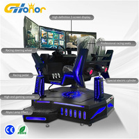 Simulateur de voiture de course 3DOF intérieur Machine de jeu de voiture de course d'arcade pour usage domestique Type de réalité virtuelle en métal