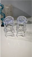 Chaise de bar en résine haut de gamme et de luxe léger, tabouret haut transparent et simple de style nordique, chaise de bar pour café, chaise de table d'îlot