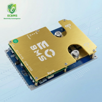 ECBMS 16S 24S 32S 60A 100A BMS Compacto LiFePO4 Li-ion 18650 con Corte por Alta Temperatura y Monitoreo por App, Sistema de Batería Inteligente para Generador Solar