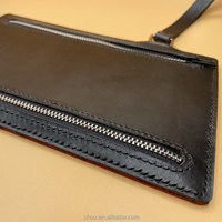 Portefeuille long unisexe en cuir véritable haut de gamme CHOU Shanghai, durable, avec compartiment intermédiaire et fermetures éclair, idéal pour les voyages