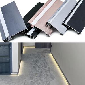 Hiện đại LED Ốp chân tường ánh sáng ván chân tường trang trí khách sạn Sàn Nhôm Ốp chân tường bảng hồ sơ với khóa - Product Image 3