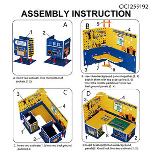 Banc d'atelier pour enfants, boîte à outils, puzzle 3D en carton, jouets faits main à assembler soi-même avec ensembles d'outils pour garçons, nouveaux <span class=keywords><strong>jeux</strong></span> de réflexion, vente en gros - Product Image 5