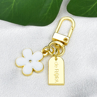 Maßgefertigter Schlüsselanhänger mit Goldfarben-Beschichtung, Palmen-Gesten-Design, Metall-Schlüsselring mit Rundem, Rechteckigem oder Blumen-Logo