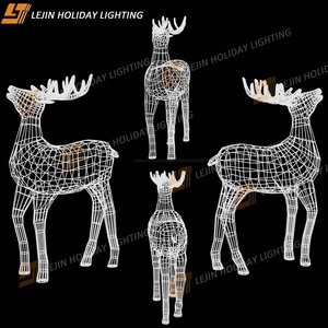 Decoraciones navideñas personalizadas para exteriores Luz LED con motivo de <span class=keywords><strong>ciervo</strong></span> 3D - Product Image 4