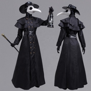 Costume d'Halloween pour adulte, Médecin <span class=keywords><strong>de</strong></span> <span class=keywords><strong>la</strong></span> <span class=keywords><strong>Peste</strong></span> médiéval steampunk, bec <span class=keywords><strong>de</strong></span> corbeau, homme-oiseau, pour cosplay, fête et spectacle - Product Image 1