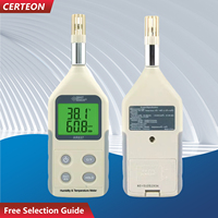 AR837 Monitor LCD digital rumah kaca dengan peringatan baterai lemah -10 hingga 50°C pengukur suhu dan kelembapan