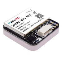 Module GPS HAKRC M10 avec boussole QMC5883, double protocole, entrée 5V, récepteur GPS 25x25mm pour avion RC FPV longue portée