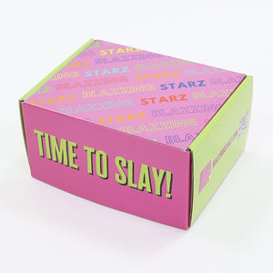 Emballage personnalisé noir ondulé, papier alimentaire, boîte de courrier, pour vêtements, chapeau, banquettes en papier, coffret cadeau, 2 pièces - Product Image 6