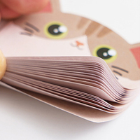 Notes autocollantes personnalisées en forme de dessin animé mignon, de forme spéciale, avec impression couleur, bloc-notes personnalisé