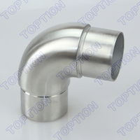 Connecteur d'angle 90° pour tube, balustrade, main courante d'escalier en acier inoxydable moderne, accessoires de fabrication sur mesure
