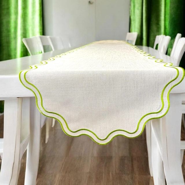 100% Pure Cotton Linen  Natural Table Runner - Stonewashed French Linen Table Decor for Dining, Holidays, Christmas, and Wedding