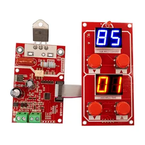 NY-D04 DIY Spot Welding Machine Transformer Controller Control Panel Board Adjust Time Current Digital Display Buzzer LED Pulse