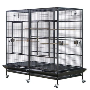 <span class=keywords><strong>Jaula</strong></span> de alambre metálica de alta gama para pájaros, tipo villa, plegable, grande, para loros, <span class=keywords><strong>con</strong></span> <span class=keywords><strong>ruedas</strong></span> silenciosas 360 y bandeja extraíble profunda, apta para viajes. - Product Image 5