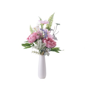 Bouquet de fleurs artificielles pivoine en tissu tissé plastique pour décoration intérieure et accessoires de mariage CF01333 - Product Image 5