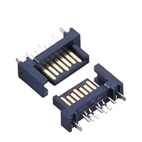 Cable Flexible Soulin de 7 Pines SATA a PCB SMT, Recto y en Ángulo Recto, Macho, para Disco Duro de Portátil, Latón
