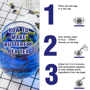Té de Flor de Clitoria Ternatea Orgánico de Alta Calidad, Natural, de Marca Privada OEM, Bolsitas de Té de Flor de Clitoria Ternatea - Product Image 4