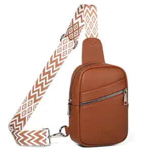 Women's Brown Casual Small Shoulder Bag Vintage Bohemian Crossbody Waterproof Artificial Leather Fashionable Lady Style