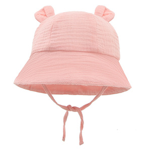 Sombrero de Pescador para Recién Nacidos, Algodón Orgánico, Gorro Personalizado para Bebé Niña y Niño, <span class=keywords><strong>Gorros</strong></span> de Muselina para el <span class=keywords><strong>Verano</strong></span> - Product Image 6